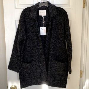 Thread & Supply Dark Charcoal Gray Cardigan Coat
